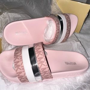 MK Brandy Slides Soft Pink. MICHAEL Michael Kors